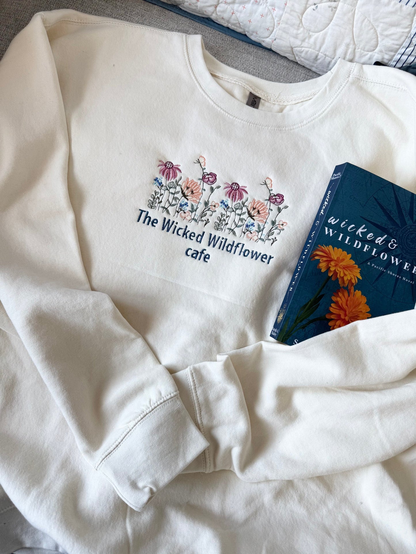 Wicked Wildflower Cafe Floral Sweatshirt